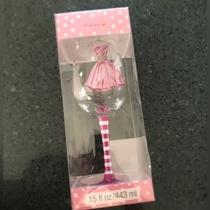 Wine Glass- dress painted wine glass